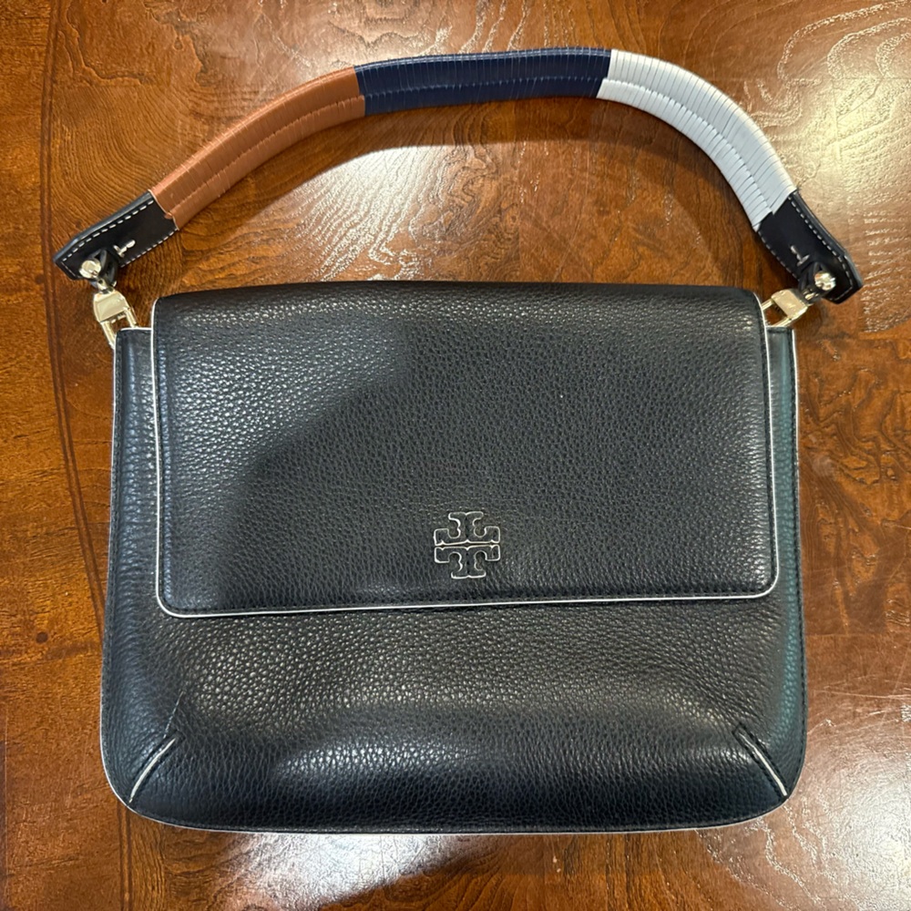 Tory Burch Black and Brown Shoulder Bag